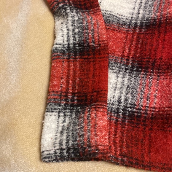 Zara Plaid Balloon Sleeve Sweater Size Medium - Picture 5 of 6